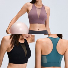 Yoga 歐美水滴網紗Bra Top (3色)