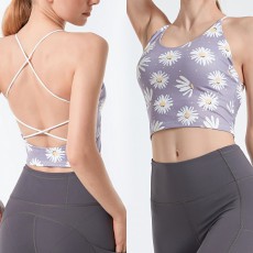 Yoga 歐美清新小皺菊Bra Top